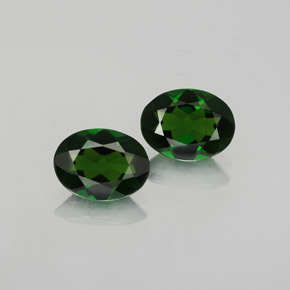 Gemas de diopsido de cromo verde natural de  ct, corte óvalo, VVS-VS