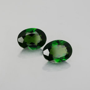 Gemas de diopsido de cromo verde natural de  ct, corte óvalo, VVS-VS