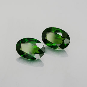 Gemas de diopsido de cromo verde natural de  ct, corte óvalo, VVS-VS