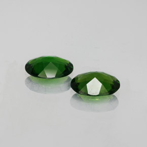 Gemas de diopsido de cromo verde natural de  ct, corte óvalo, VVS-VS