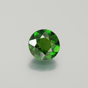 Diopsido de cromo verde natural de 0,75 ct, corte redondo, VS-SI