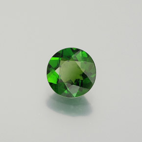 Diopsido de cromo verde natural de 0,75 ct, corte redondo, VS-SI