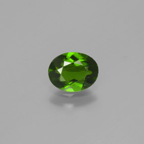 Diopsido de cromo verde natural de 0,80 ct, corte óvalo, VS