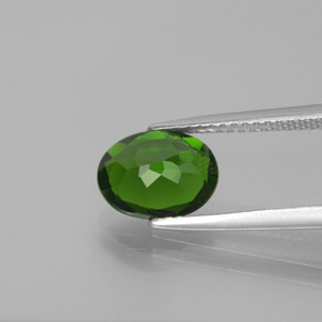 Diopsido de cromo verde natural de 1,68 ct, corte óvalo, VS