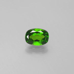 Diopsido de cromo verde natural de 0,94 ct, corte cojín, VVS