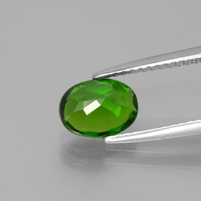 Diopsido de cromo verde natural de 1,39 ct, corte óvalo, VS