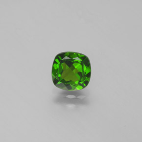 Diopsido de cromo verde natural de 1,06 ct, corte cojín, VS