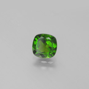 Diopsido de cromo verde natural de 1,06 ct, corte cojín, VS