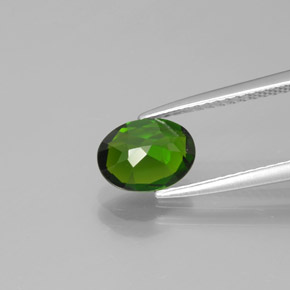 Diopsido de cromo verde natural de 1,27 ct, corte óvalo, VVS-VS