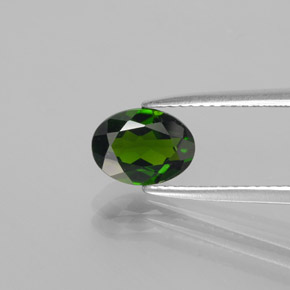 Diopsido de cromo verde natural de 1,22 ct, corte óvalo, VS