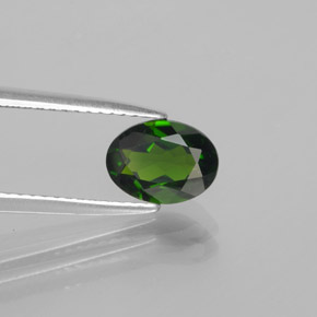Diopsido de cromo verde natural de 1,22 ct, corte óvalo, VS
