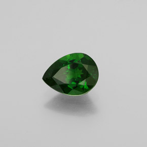 Diopsido de cromo verde natural de 1,08 ct, en forma de pera, VS