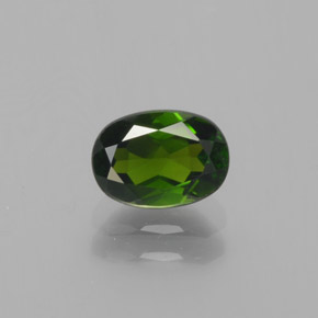 Diopsido de cromo verde natural de 1,05 ct, corte óvalo, VS
