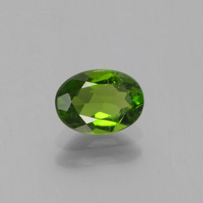 Diopsido de cromo verde natural de 0,88 ct, corte óvalo, VS