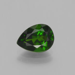 Diopsido de cromo verde natural de 1,13 ct, en forma de pera, VVS