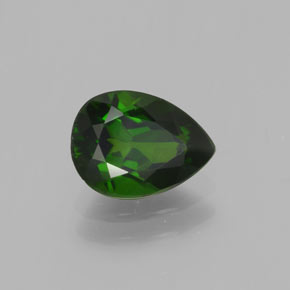 Diopsido de cromo verde natural de 1,13 ct, en forma de pera, VVS