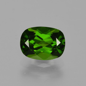 diópsido de cromo Verde natural de 1.00 ct, Corte Cojín, VS