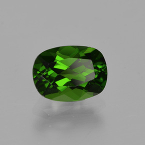 diópsido de cromo Verde natural de 1.00 ct, Corte Cojín, VS