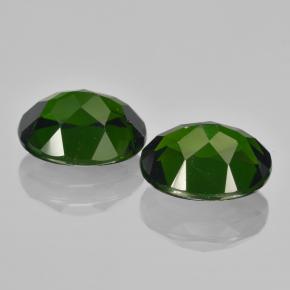 Gemas de diopsido de cromo verde natural de  ct, corte óvalo, VS