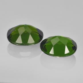 Gemas de diopsido de cromo verde natural de  ct, corte óvalo, VVS-VS