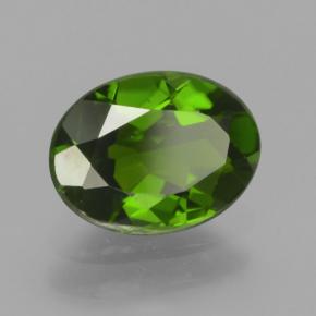 diópsido de cromo Verde oscuro natural de 1.28 ct, Corte Óvalo, VS