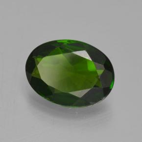 Diopsido de cromo verde natural de 1,06 ct, corte óvalo, VS
