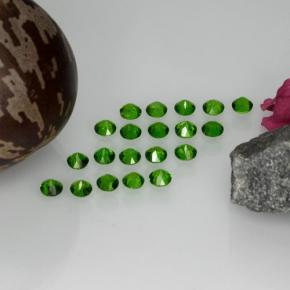 Gemas de diopsido de cromo verde natural de 1,43 ct, corte redondo, VS-SI