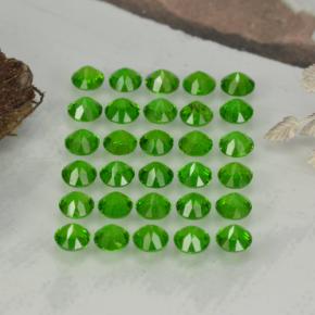 Gemas de diopsido de cromo verde natural de 2,08 ct, corte redondo, VS-SI
