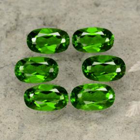 Gemas de diopsido de cromo verde natural de 1,52 ct, corte óvalo, VS