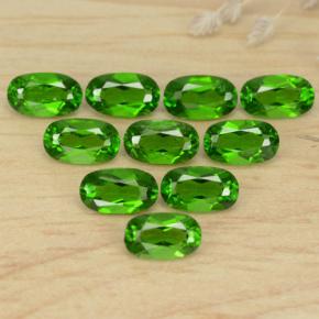 Gemas de diopsido de cromo verde natural de 2,50 ct, corte óvalo, VS