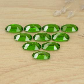 Gemas de diopsido de cromo verde natural de 2,50 ct, corte óvalo, VS