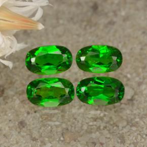 Gemas de diopsido de cromo verde natural de 1,11 ct, corte óvalo, VS