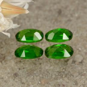 Gemas de diopsido de cromo verde natural de 1,11 ct, corte óvalo, VS