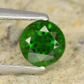 Diopsido de cromo verde natural de 0,65 ct, corte redondo, VS-SI