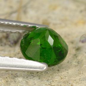 Diopsido de cromo verde natural de 0,65 ct, corte redondo, VS-SI