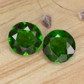 Gemas de diópsido de cromo Verde natural de 0.94 ct, Corte Redondo, VS-SI