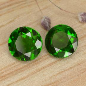 Gemas de diópsido de cromo Verde natural de 0.94 ct, Corte Redondo, VS-SI