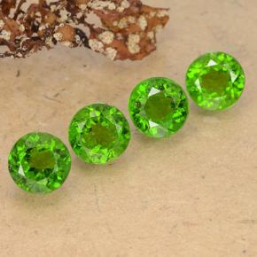 Gemas de diópsido de cromo Verde natural de 2.32 ct, Corte Redondo, VS