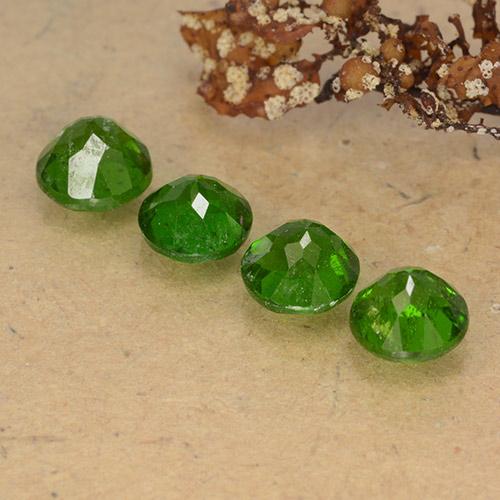 Gemas de diopsido de cromo verde natural de 2,53 ct, corte redondo, VS