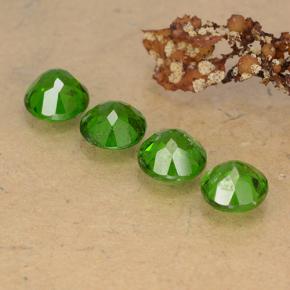 Gemas de diopsido de cromo verde natural de 2,27 ct, corte redondo, VS