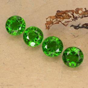 Gemas de diopsido de cromo verde natural de 2,21 ct, corte redondo, VS