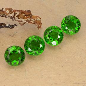 Gemas de diopsido de cromo verde natural de 2,21 ct, corte redondo, VS