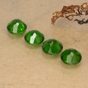 Gemas de diopsido de cromo verde natural de 2,21 ct, corte redondo, VS