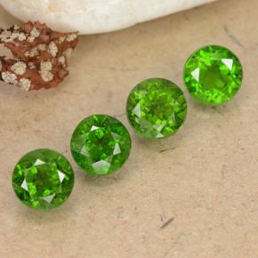 Gemas de diopsido de cromo verde natural de 2,56 ct, corte redondo, VS