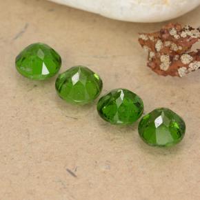 Gemas de diopsido de cromo verde natural de 2,56 ct, corte redondo, VS