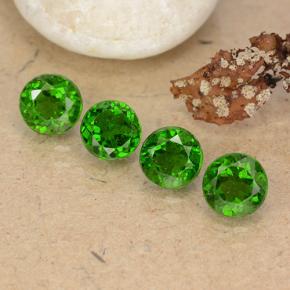 Gemas de diopsido de cromo verde natural de 2,32 ct, corte redondo, VS