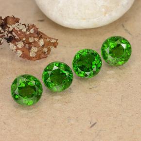 Gemas de diopsido de cromo verde natural de 2,32 ct, corte redondo, VS