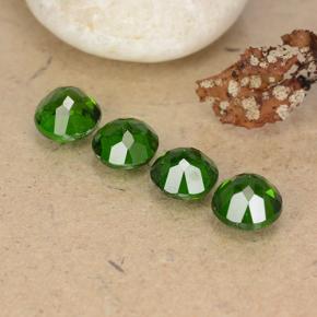 Gemas de diopsido de cromo verde natural de 2,32 ct, corte redondo, VS