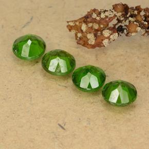 Gemas de diopsido de cromo verde natural de 2,24 ct, corte redondo, VS