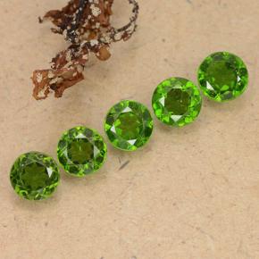 Gemas de diopsido de cromo verde natural de 2,61 ct, corte redondo, VS